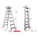 Foldable Aluminum Step Ladder Supplier - 4/6 Step Anti-Slip Wide Pedal Luxury