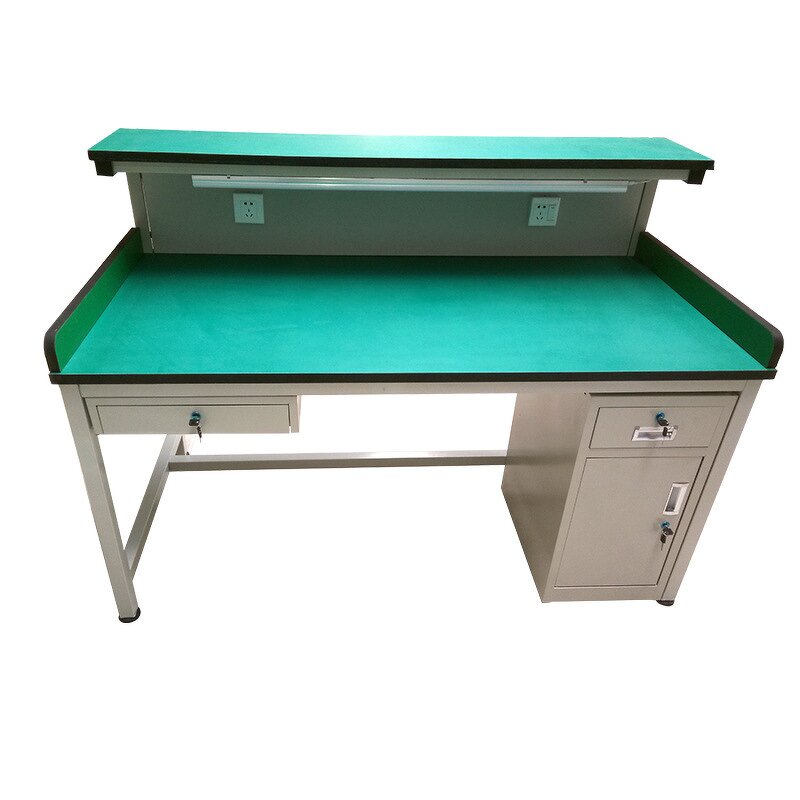 Lean Pipe Workbench with Shelf Supplier - Heavy Duty Assembly Line Operation Table