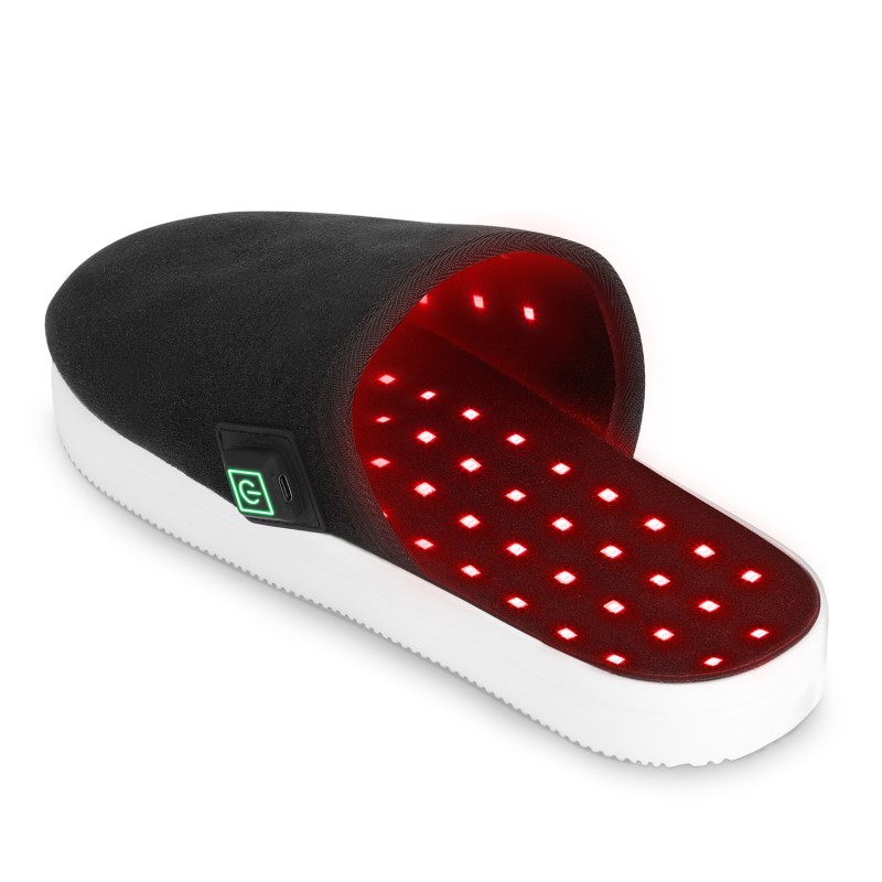 Portable Built-in Battery 12W Red 660nm 850nm Infrared Light Therapy Slippers LED Light Therapy Shoes for Feet Care