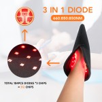 智能红色LED光治疗手套的手与自动关闭定时器