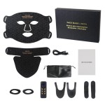 Private Label Flexible SIlicone 660NM 850NM 460NM Blue LED Infra Red Light Therapy Facemask and Neck Kit