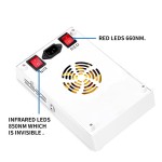 家用100W桌面物理治疗面板，带有红色660nm 850nm红外自定义标志，用于面部治疗