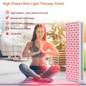 1000W Panel Large Area Whole Body Physiotherapy Easy Control Family Use Red 660/850nm Infrared Light Therapy Panel