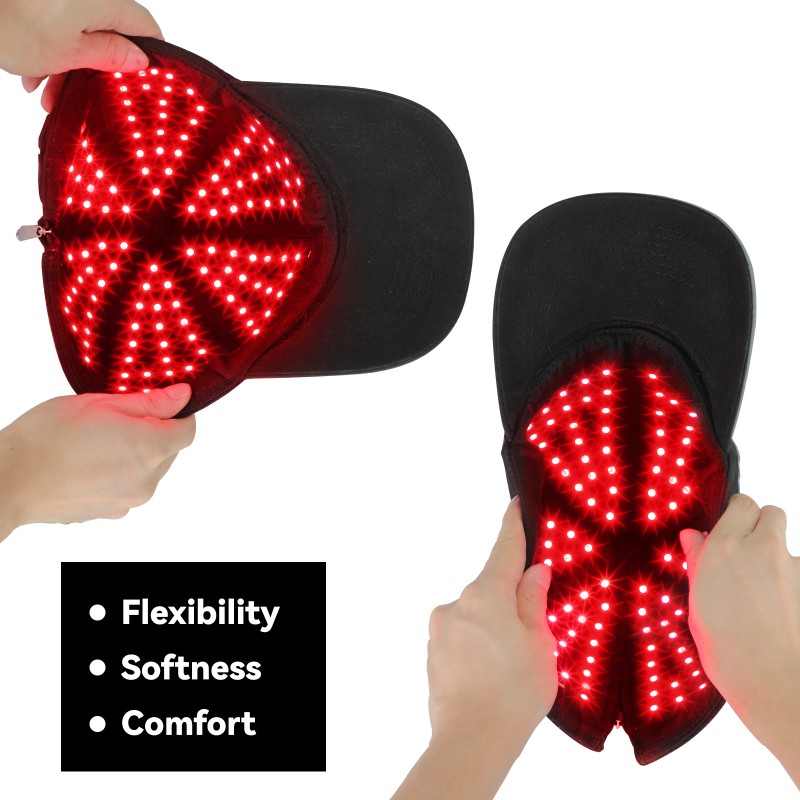 Portable Customizable Logo Red Infrared Therapy Cap with Remote Control for Hair Growth & Pain Physiotherapy for Home Use