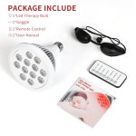 光子24W Led近红外照明灯泡疼痛缓解关节肌肉物理医疗远红色设备光治疗E27