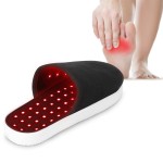Similar Type Bulit-in Battery Red Light 660nm 850nm Infrared Light LED Light Therapy Blue Slipper for Foot Care