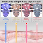 660nm Led面膜Pdt Led光子疗法毛孔收缩面膜4色光抗皱皮肤美容仪