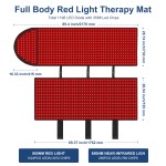 Kinreen Single-Sided Blanket with Pillow for Whole Body Physiotherapy Red 660/850nm Infrared for Pain Relief