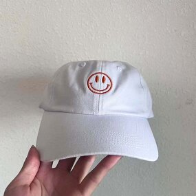 Dad Hat Manufacturer - Custom Smiley Face Embroidered Dad Hat