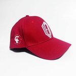 Baseball Cap Manufacturer - Custom 6-Panel Curved Brim Red Snapback