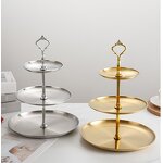 Dessert Stand Manufacturer - 2/3 Tier Stainless Steel Cake Fruit Stand