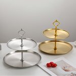 Dessert Stand Manufacturer - 2/3 Tier Stainless Steel Cake Fruit Stand