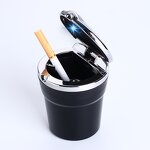 Car Ashtray Manufacturer - Portable Standing Blue LED Cigarette Ashtray