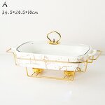 Casserole Manufacturer - European-style Rectangular Ceramic Food Warmer