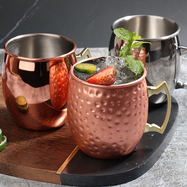 Copper Mugs Manufacturer - 304 Stainless Steel Hammered Moscow Mule Mug
