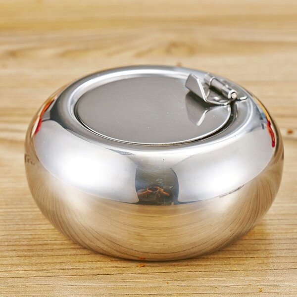 Cigar Ashtray Manufacturer - Stainless Steel Ashtray with Lid for Table