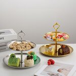 Dessert Stand Manufacturer - 2/3 Tier Stainless Steel Cake Fruit Stand