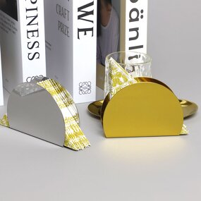 Napkin Holder Manufacturer - Stainless Steel Semi-circle Tabletop Holder