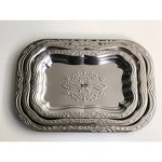 Fruit Plate Manufacturer - Luxury Stainless Steel Rectangular Decorative Tray