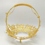 Fruit Basket Manufacturer - Hanging Glass Dessert Storage Decorative Basket