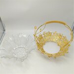 Fruit Basket Manufacturer - Hanging Glass Dessert Storage Decorative Basket
