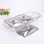 Chafing Dish Manufacturer - New Design Glass 3 Pan Buffet Server