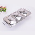Chafing Dish Manufacturer - New Design Glass 3 Pan Buffet Server