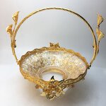 Dried Fruit Tray Manufacturer - Gold Plating Snack Decoration Tray with Cover