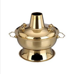 Charcoal Stove Manufacturer - 34cm Thai Style Stainless Steel Hot Pot