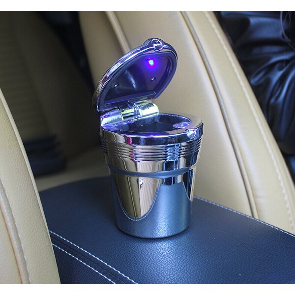 Car Ashtray Manufacturer - Portable Standing Blue LED Cigarette Ashtray