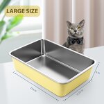 Cat Litter Box Manufacturer - Deep Stainless Steel Non-Stick Litter Box