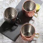 Copper Mugs Manufacturer - 304 Stainless Steel Hammered Moscow Mule Mug