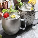 Copper Mugs Manufacturer - 304 Stainless Steel Hammered Moscow Mule Mug
