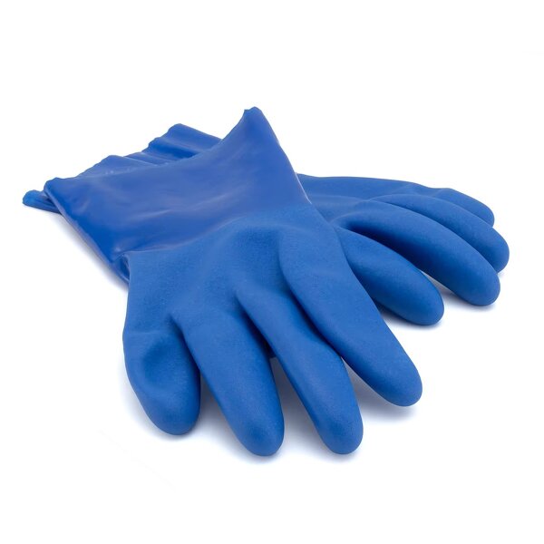 PVC Gloves Manufacturer - Heavy-Duty Blue Oil Water Chemical Resistant Gloves