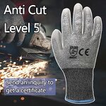 Work Safety Gloves Manufacturer - HPPE En388 4543 PU Coated Gloves