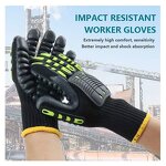 Mechanic Gloves Manufacturer - TPR Anti-Cut Shock Absorption Safety Gloves