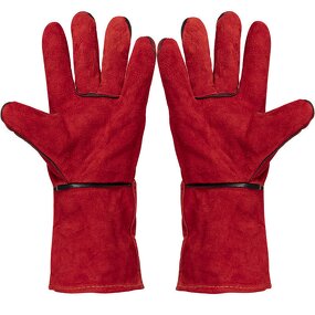 Welding Gloves Manufacturer - Men's Cowhide Leather Heat Resistant Gloves
