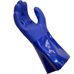 PVC Gloves Manufacturer - Heavy-Duty Blue Waterproof Acid Alkali Resistant