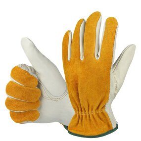 Leather Gloves Manufacturer - Men's Heavy Duty Cowhide Anti-Cut Welder Gloves