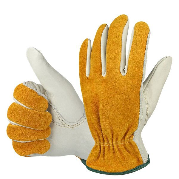 Leather Gloves Manufacturer - Men's Heavy Duty Cowhide Anti-Cut Welder Gloves