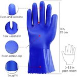 PVC Gloves Manufacturer - Heavy-Duty Blue Waterproof Acid Alkali Resistant
