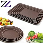 Serving Tray Manufacturer - Non-slip Oval Rectangular Plastic Arab Tray