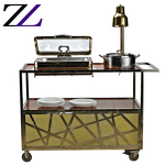 Food Warmer Trolley Manufacturer - LED Chafing Dish Banquet Serving Cart