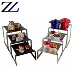 Cake Stand Factory - Black Square Oblong Gold Wedding Event