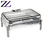 Chafing Dish Set Supplier - Silver Gold 9L Rectangular Fuel Heated