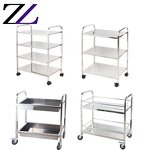 Food Transport Cart Factory - Stainless Steel 3 Tier Hot Service Trolley