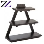 Food Display Holder Factory - Tree Shape Black Stainless Steel Cone