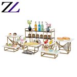 Dessert Display Stand Factory - Rectangular Glass 3 Tier Serving Platter