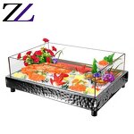 Food Display Case Supplier - Led Light Acrylic Cold Cooling Meat Stand