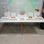 Acrylic Dessert Stand Manufacturer - White Buffet Riser Display Stand